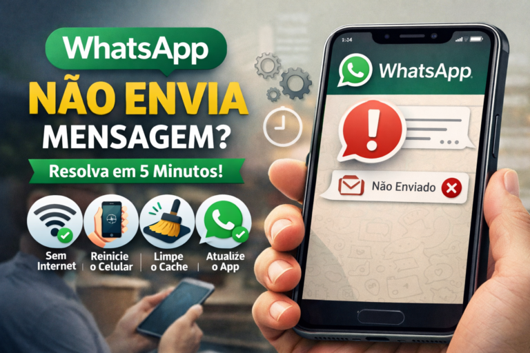whatsapp não envia mensagens